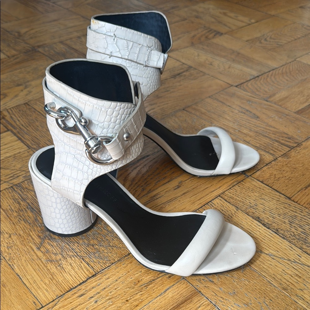 Rebecca Minkoff silver Clasp heels